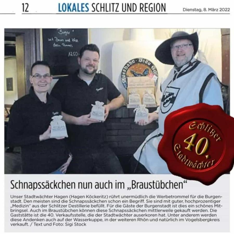 Gaststaette Braustuebchen Hotel Schlitz Luaran gambar